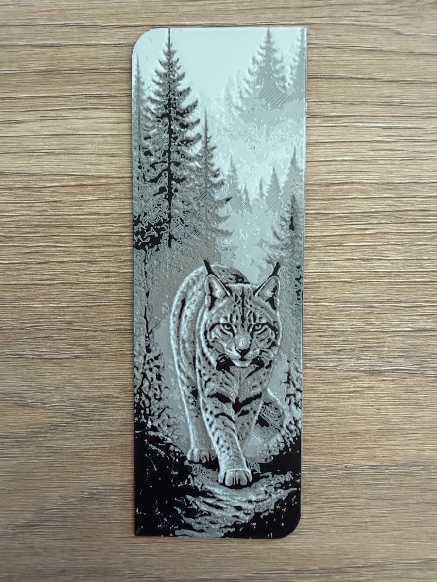 Marque page : Lynx dans la foret