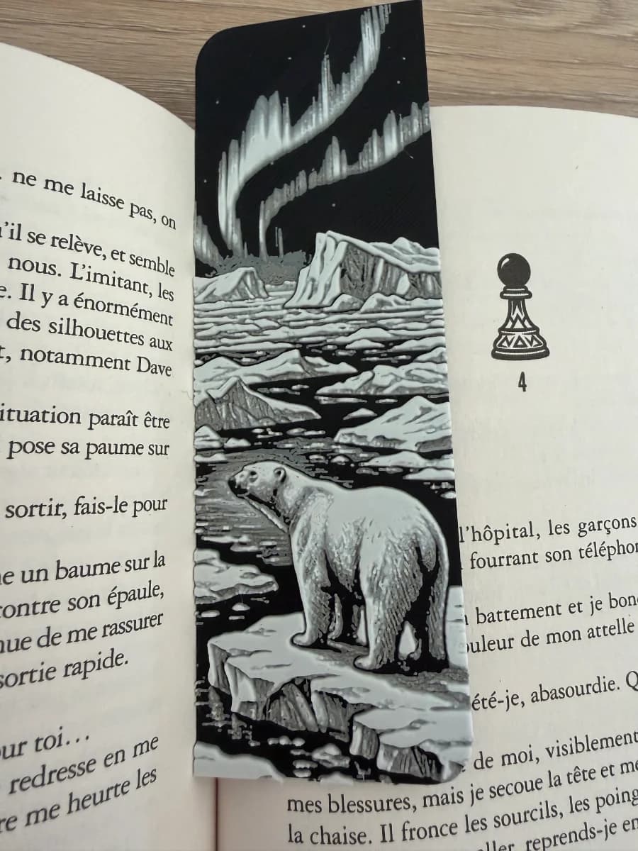 Marque page : Ours sur la banquise