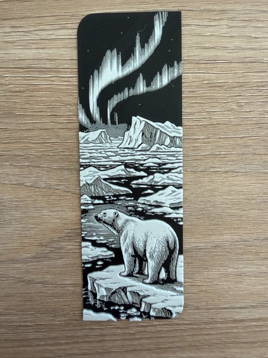 Marque page : Ours sur la banquise