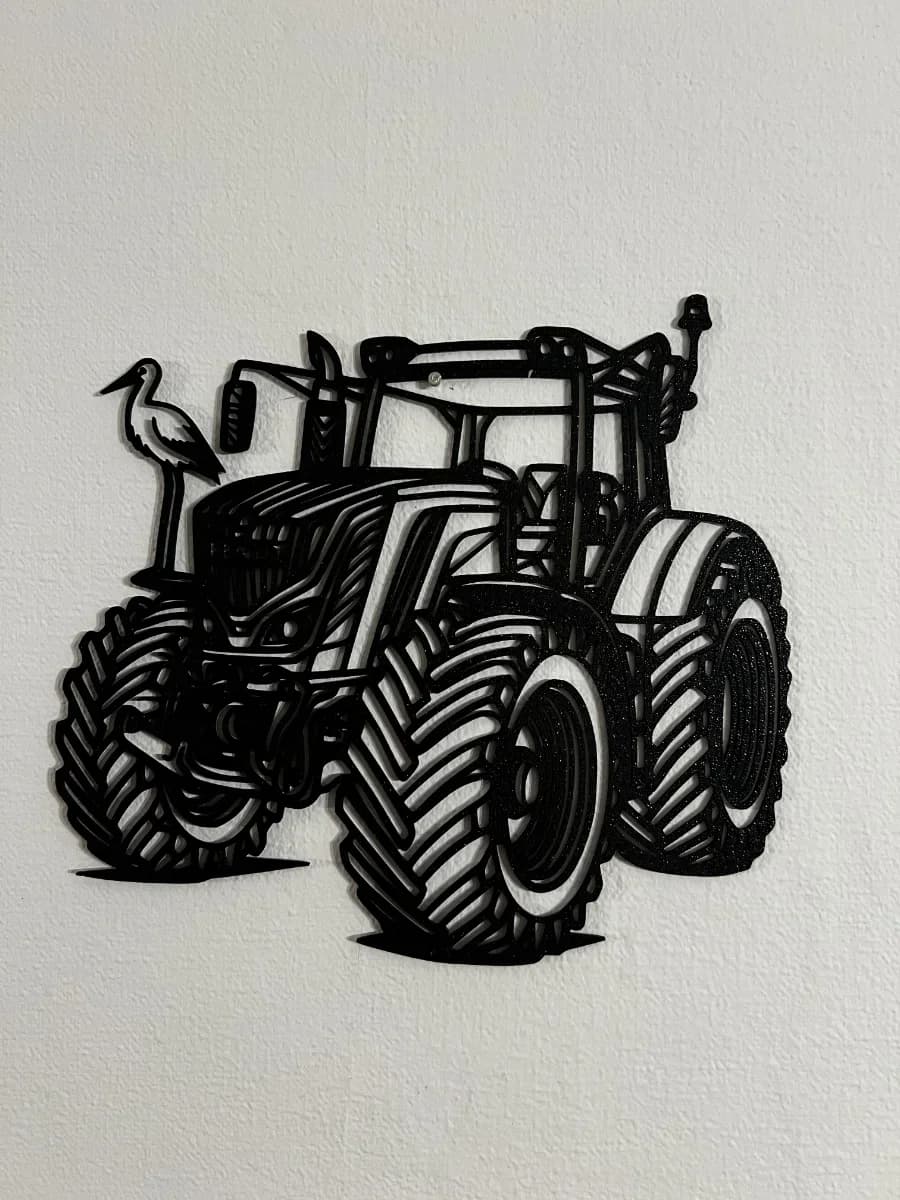 Décoration murale : Tracteur FENDT et cignogne