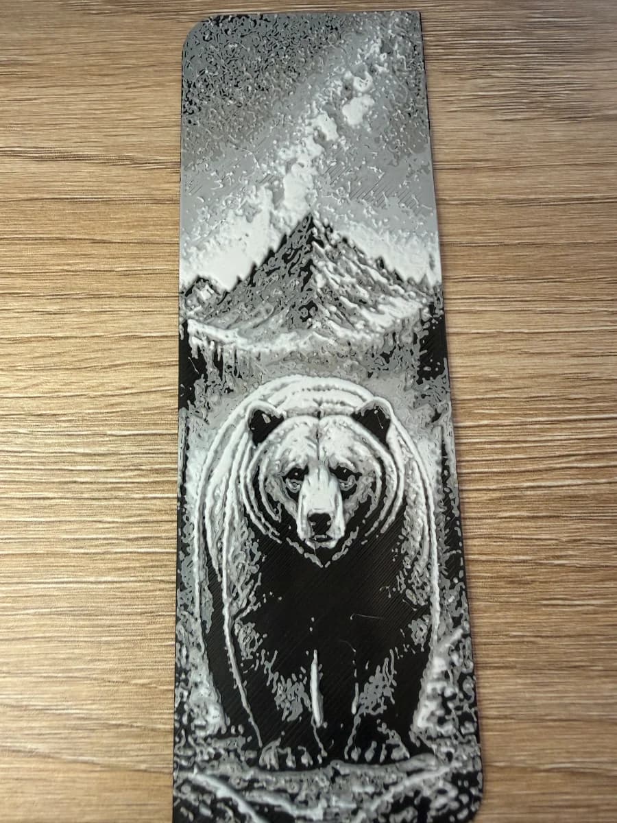 Marque page : ours et montagne